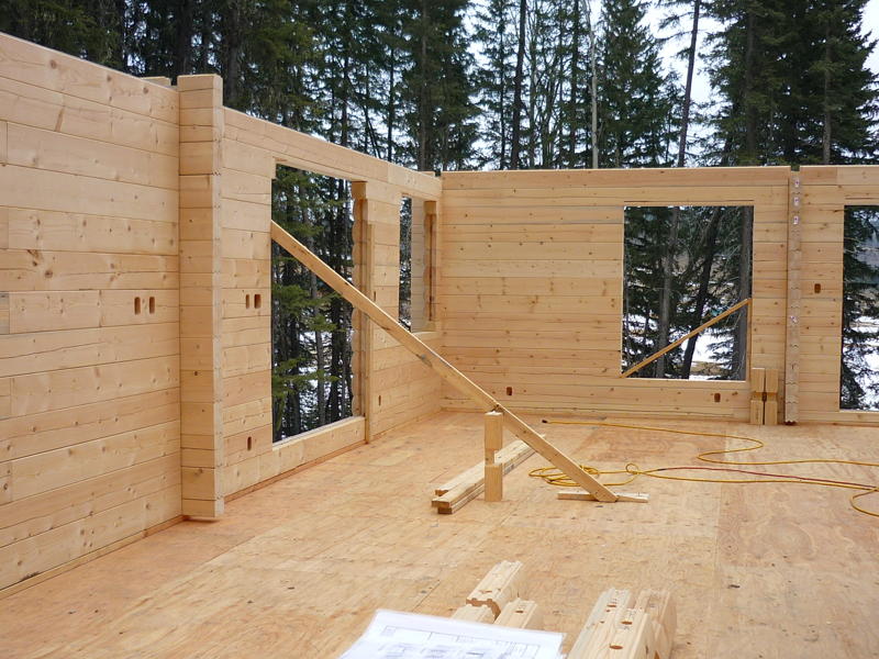Calgary Log Home Project- Tamlin Homes-inside view