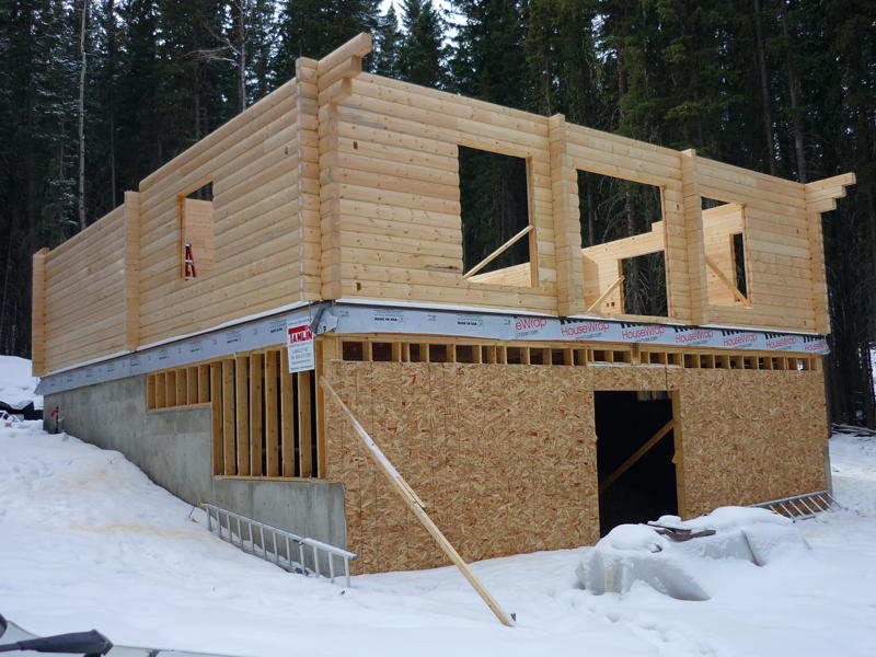 Calgary Log Home Project- Tamlin Homes-front