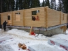 Calgary Log Home Project- Tamlin Homes-logs assembled