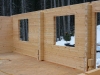 Calgary Log Home Project- Tamlin Homes-window opening