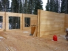 Calgary Log Home Project- Tamlin Homes-interior wall