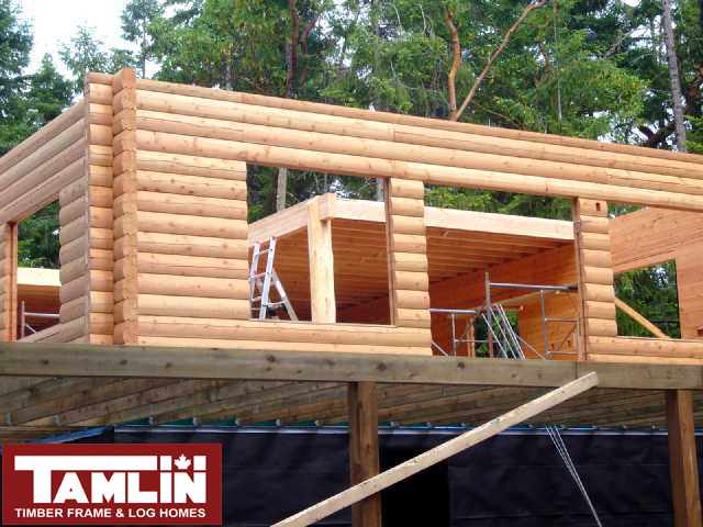 amlin Cedar Log Home Packages- Chemainus BC Project