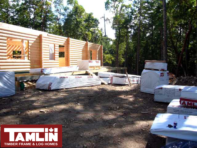 Tamlin Log Home Kits- Construction Pictures