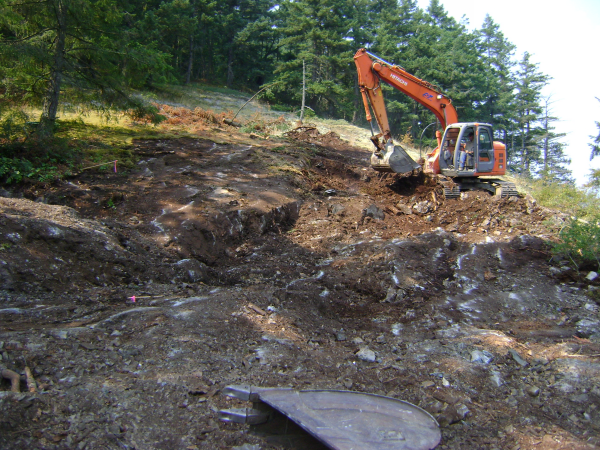 Tamlin Log Cabin Packages-Harrison Lake BC Project-Excavator_Prep-B