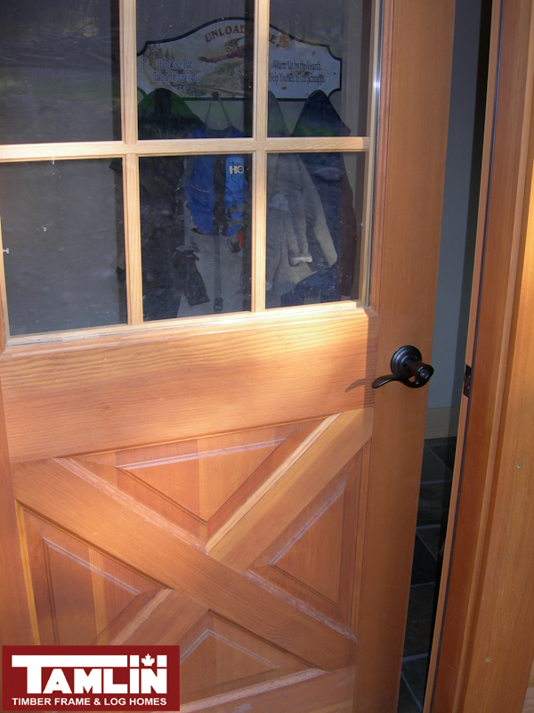 Tamlin Export Log Home Kits- Montana USA Project- front-door