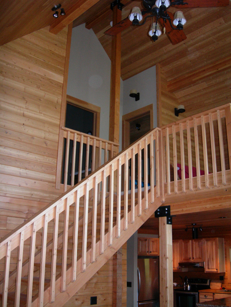 Tamlin Export Log Home Kits- Montana USA Project- view-to-loft